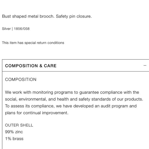 ZARA BUST SILVER BROOCH - Picture 6 of 10